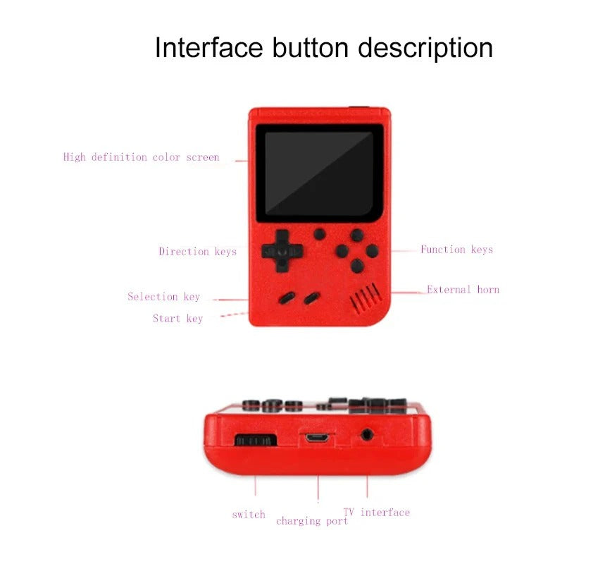 Mini Retro Handheld Game Console – 400 Games Smart Arabia Mart