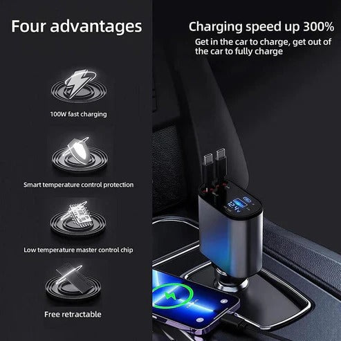 4 in 1 Retractable Charger Smart Arabia Mart