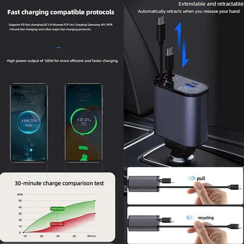 4 in 1 Retractable Charger Smart Arabia Mart